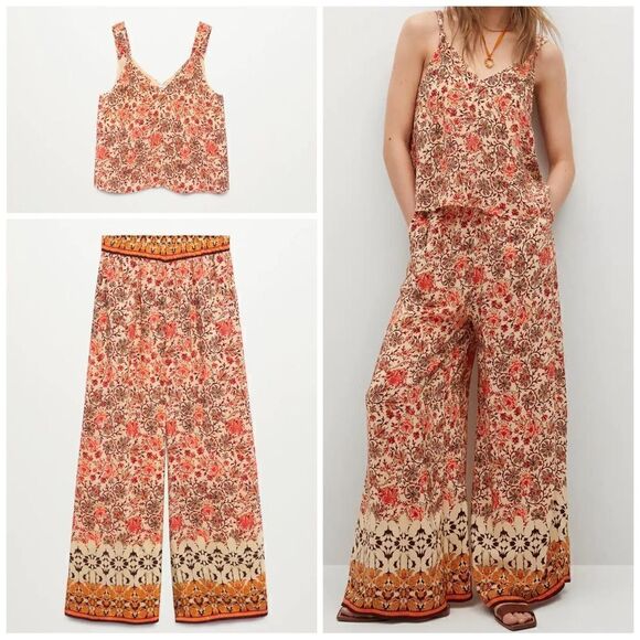 Mango Viscose Co-Ord Set Top and Pants New - Picture 1 of 14
